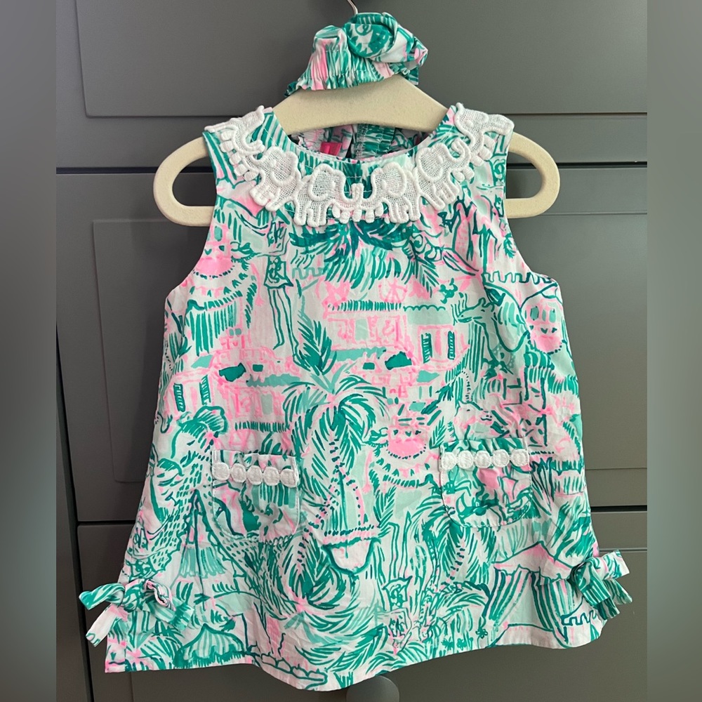 EUC Size 6-12 Month Lilly Pulizter Dress with matching bloomers!
